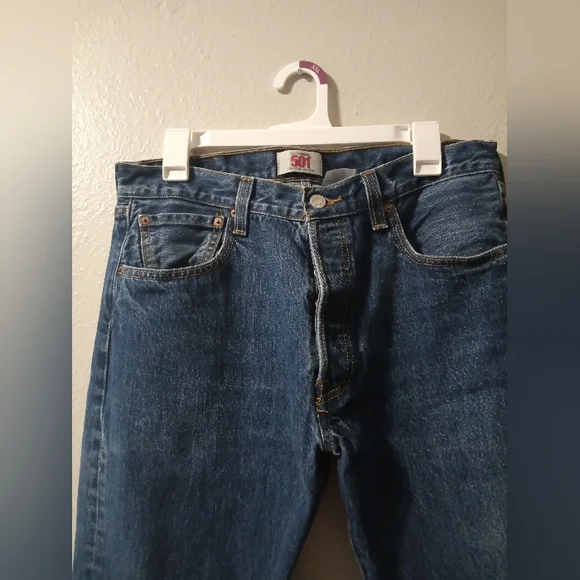 Levi's Classic Straight Blue Jeans - Picture 2 of 10